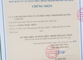 GIẤY CHỨNG NHẬN CƠ SỞ ĐỦ ĐIỀU KIỆN ATTP
